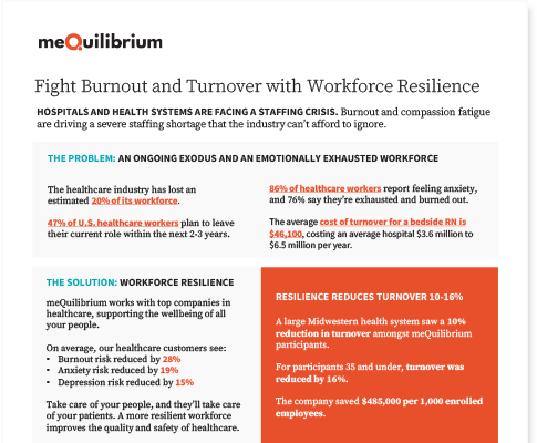 Fight Burnout and Turnover with Workforce Resilience